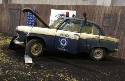 На британской выставке ретро-автомобилей показали интересный полицейский "Москвич"